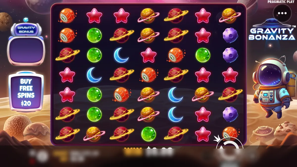 Pantalla del juego base de Gravity Bonanza